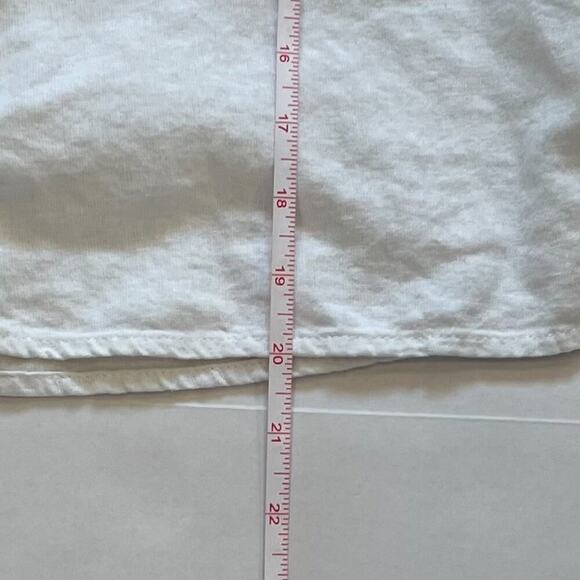 White Linen Blend Short Ruffle Sleeve V-Neck Blouse/Top, Size XS - Picture 10 of 11